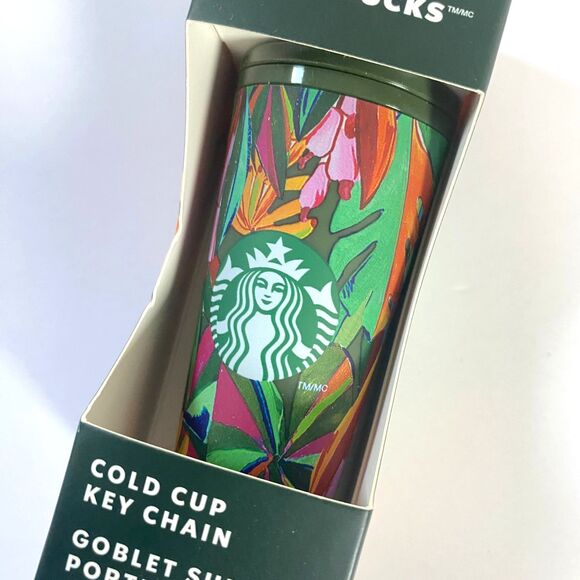 Starbucks Farm Rio Brazilian Banana Leaf Mini Tumbler Keychain Lot of 2 Multi - Picture 10 of 15
